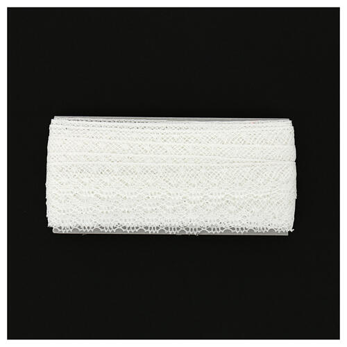 Dentelle aux fuseaux maille filet blanc 3,5 cm euros/mètre 4