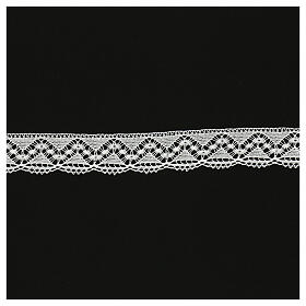 White scalloped lace, 2.5 cm, euros/m