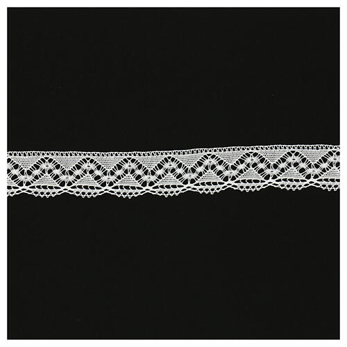 Pizzo smerlato bianco 2,5 cm euro/mt 1
