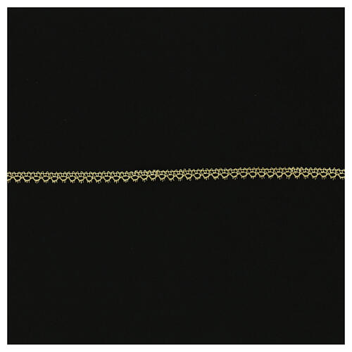 Spitzenband, Wellenmotiv, goldfarben, 1cm, euro/mt 1