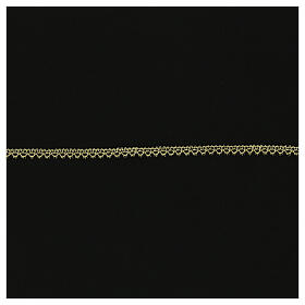 Pizzo smerlato sfera oro mezzo fino 1 cm euro/mt