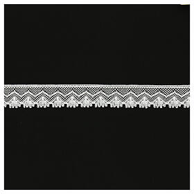 Spitzenband aus Köppelspitze, Netz- und Wellenmotiv, weiß, 4,5 cm, euro/mt