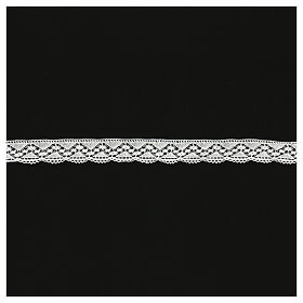 Spitzenband aus Köppelspitze, Wellenmotiv, weiß, 4,5 cm, euro/mt