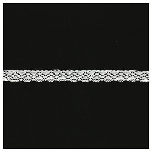 Spitzenband aus Köppelspitze, Wellenmotiv, weiß, 4,5 cm, euro/mt 1