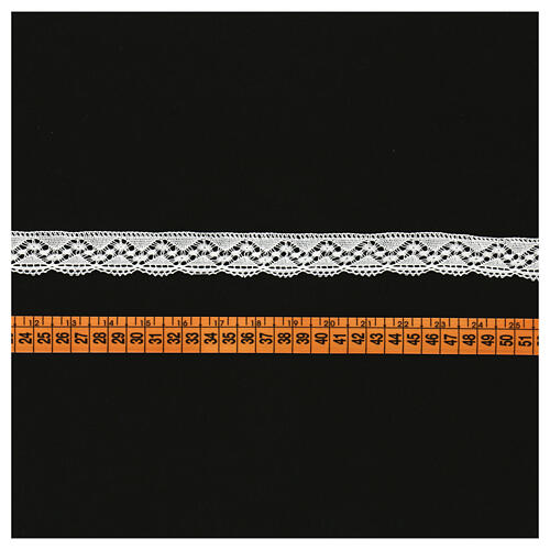 Spitzenband aus Köppelspitze, Wellenmotiv, weiß, 4,5 cm, euro/mt 3