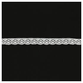 Passementerie aux fuseaux ondulée blanche 4,5 cm euros/mètre