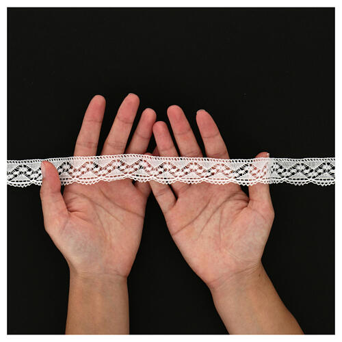 Passamaneria tombolo ondulato bianco 4,5 cm euro/mt 2