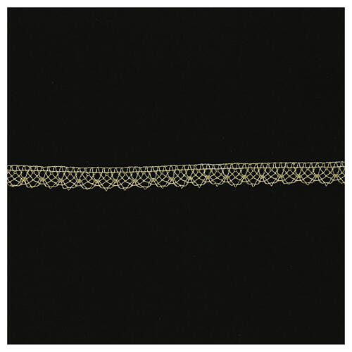 Loosely knit trim of half fine gold thread, 2 cm, euros/m 1