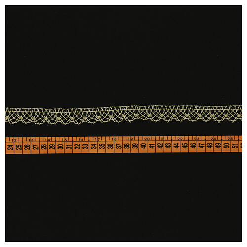 Loosely knit trim of half fine gold thread, 2 cm, euros/m 3
