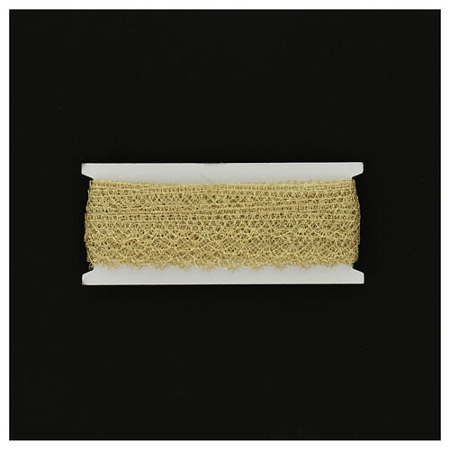 Loosely knit trim of half fine gold thread, 2 cm, euros/m 4