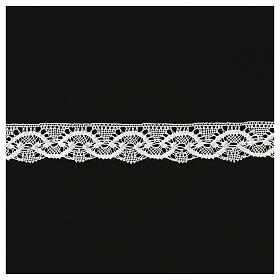 Scalloped bobbin lace with wavy pattern, 4 cm, euros/m
