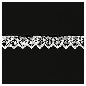 Passementerie aux fuseaux blanche 4,5 cm euros/mètre