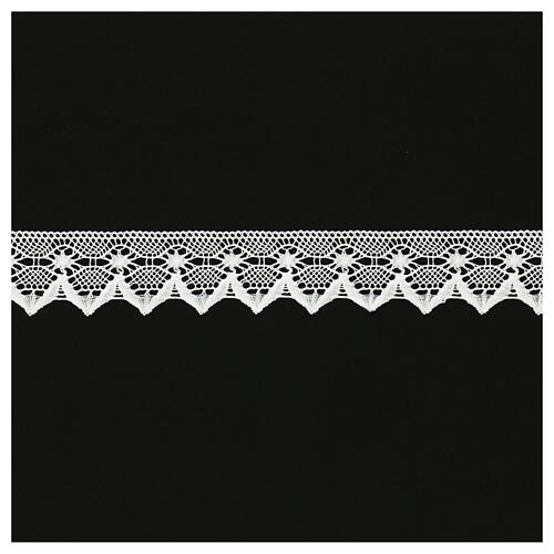 Passementerie aux fuseaux blanche 4,5 cm euros/mètre 1