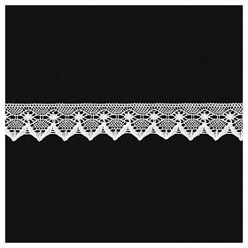 White bobbin lace braid trim 4.5 cm euro/mt