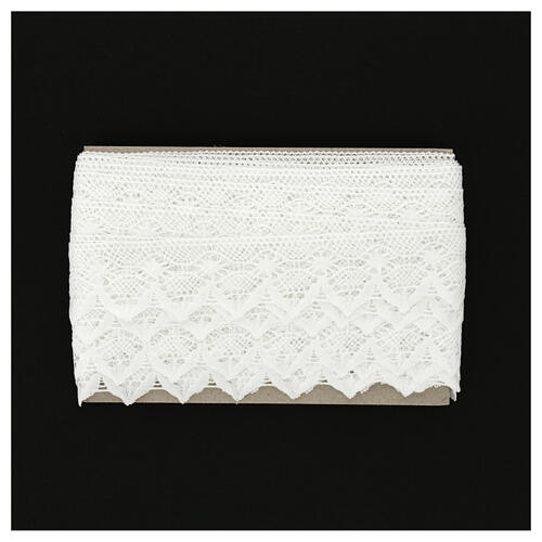 White bobbin lace braid trim 4.5 cm euro/mt 4