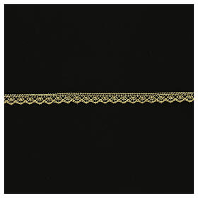Scalloped lace of half fine gold thread, 2 cm, euros/m