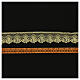 Spitzenband, Bogen- und Netzmotiv, gold-/silberfarben, 4,5 cm, euro/mt s3