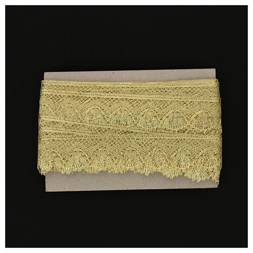 Pasamanería bolillo oro medio fino 4,5 cm euro/mt 4