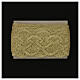 Macramé bobbin lace of half fine gold thread with wavy embroidery, 6.5 cm, euros/m s4