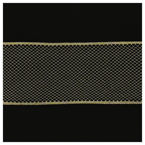 Spitzenband, gold- oder silberfarben, Netzmuster, 15 cm euro/mt 1