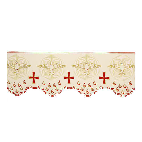 Red dove altar tablecloth trim h 20 cm 3