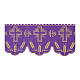 Purple celebration border for altar cloth, JHS and crosses, h 8 in s3