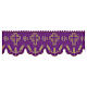 Volante de celebración mantel de altar violeta JHS h 20 cm s1