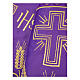 Volante de celebración mantel de altar violeta JHS h 20 cm s2
