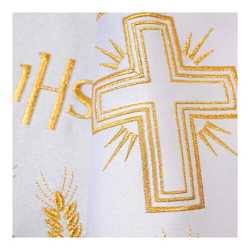 White border with JHS and crosses for altar tablecloth, h 12 in 2