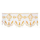 Volante blanco JHS cruces para mantel altar h 31 cm s1