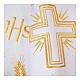 Bordure blanche JHS croix pour nappe d'autel h 31 cm s2