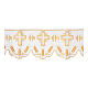 White edge trim JHS crosses for altar tablecloth h 31 cm s1