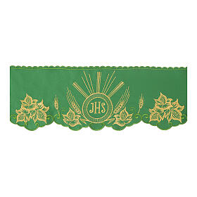 Altar tablecloth edge trim JHS green wheat celebration h 15 cm