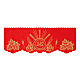 Altar table cloth trim JHS red celebration h 15 s1