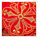 Borda vermelha para toalha de altar cruzes e flores h 35 cm s2