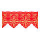 Red edge trim for altar tablecloth crosses flowers h 35 cm s1