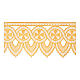 Cutwork border for altar tablecloth, golden crosses on white fabric, h 10 in s1