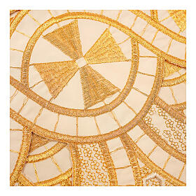 Edge trim white gold crosses altar tablecloth h 25 cm