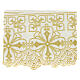 Border for altar tablecloth, crosses and flowers on white fabric, h 9 in s3