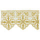 Altar tablecloth trim crosses golden leaves h 22 cm s1