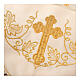 Bordure nappe d'autel couleur ivoire avec raisin croix h 15 cm s2