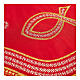 Borda para toalha de altar vermelha símbolo peixe h 20 cm s2