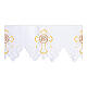 Volante cruces blanco mantel altar h 22 cm s1