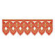 Red altar cloth trim with golden crosses, h 10 in s1