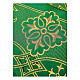 Volante color verde bordado oro cruces h 20 cm decoraciones s2