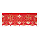 Balza d'altare rossa decorazioni oro 9 cm h croci s1