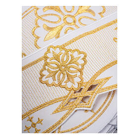 Altar frill cross decorations 9 cm h gold and white