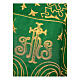 Altar trim with gold embroidered decoration 24 cm h green s2