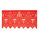 Red gold altar trim 24 cm h IHS cross s1