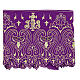 Balza color viola per altare decoro 24 cm oro s3